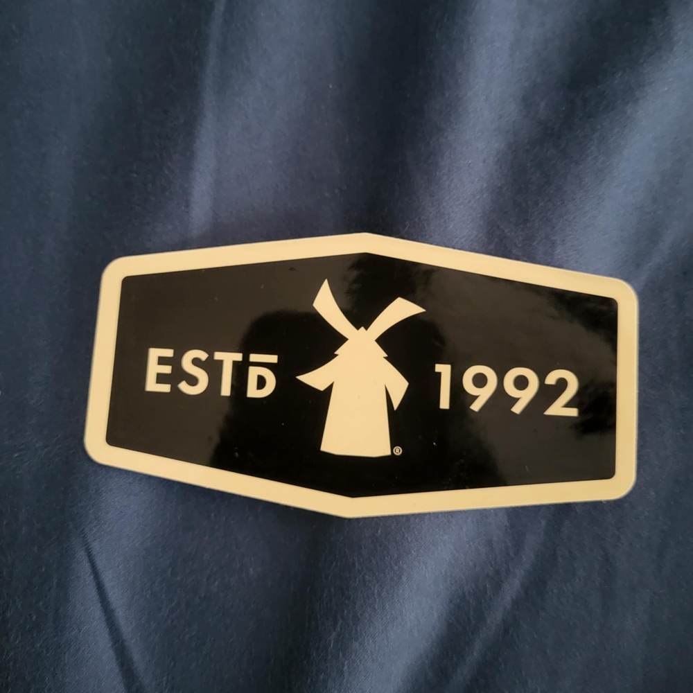 Dutch Bros Black and Gold Windmill Sticker